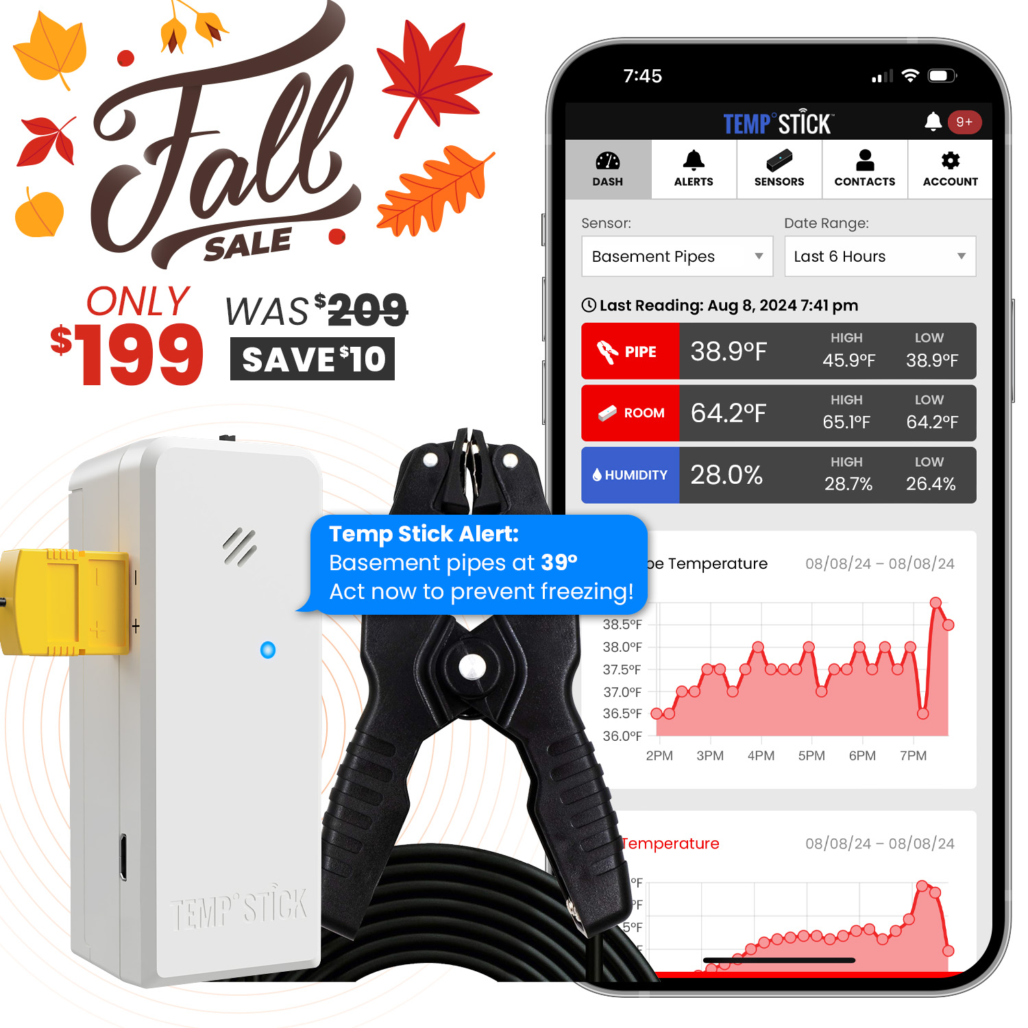 Temp Stick WiFi Temperature Monitor by Ideal Sciences