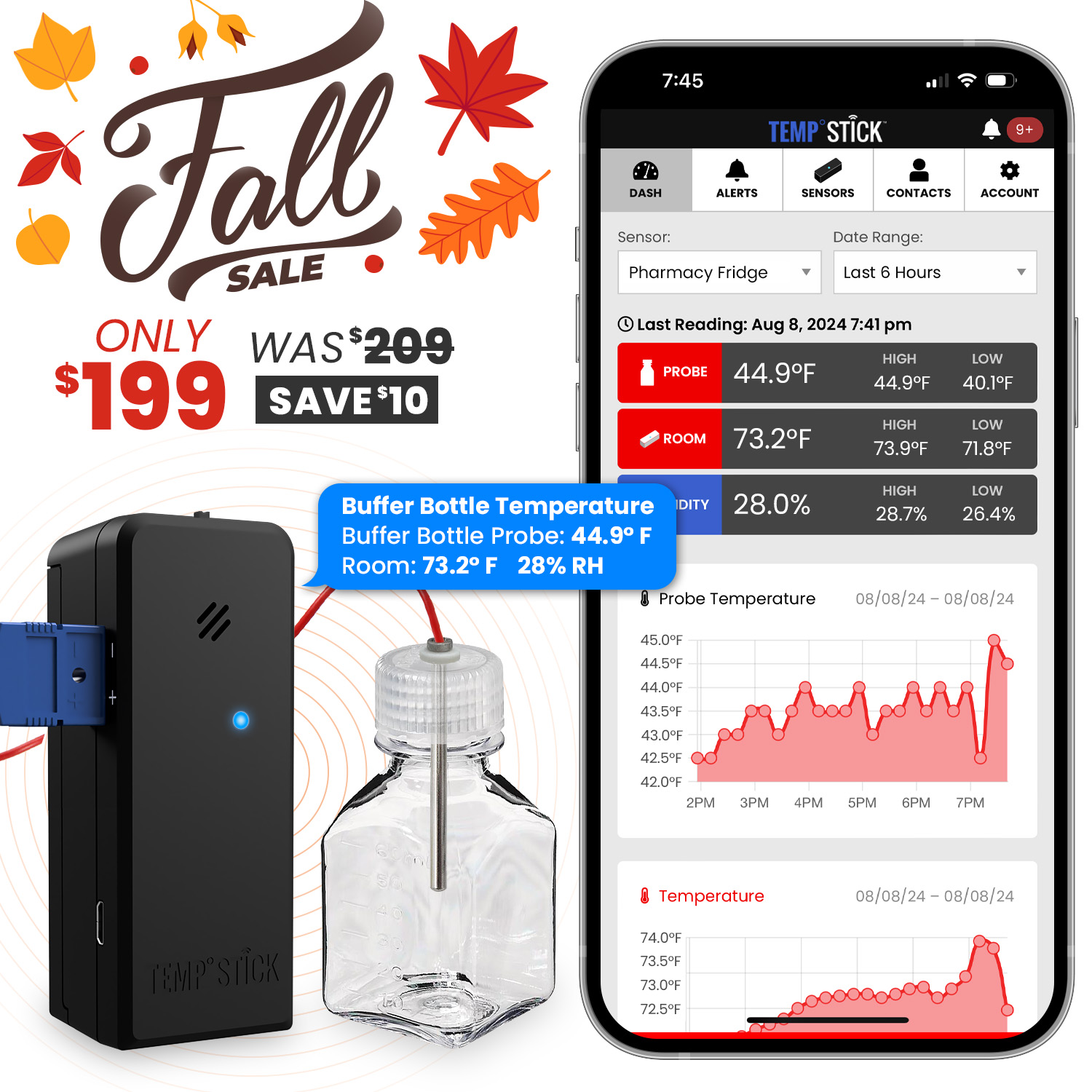 Temp Stick WiFi Temperature Monitor by Ideal Sciences