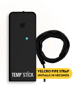 A Temp Stick with its pipe strap