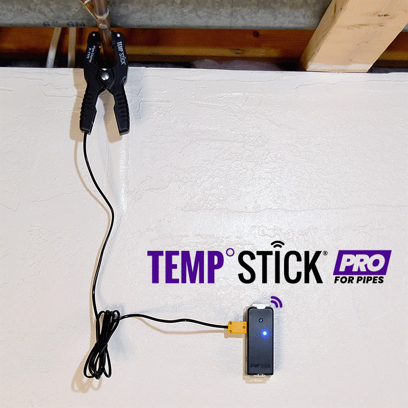 Temp Stick will help prevent freezing pipes with precision pipe clamp