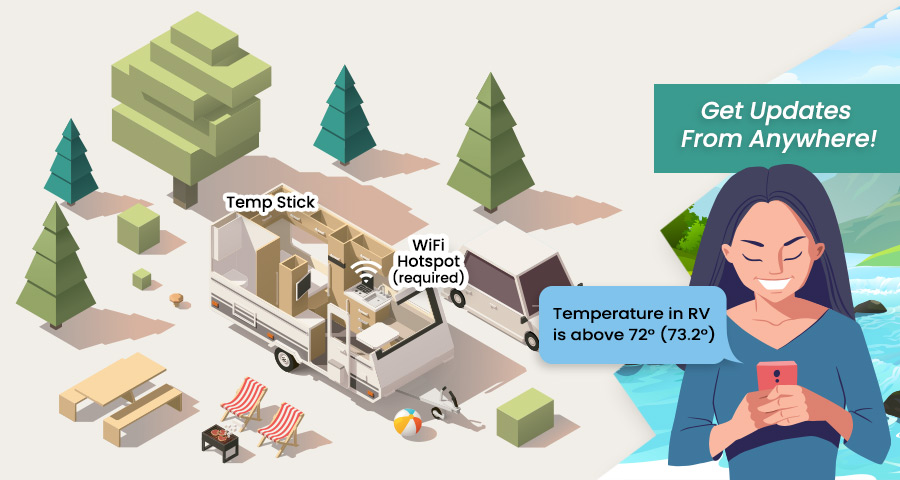Monitor Camper (and Refrigerator) Temperatures with a Temp Stick