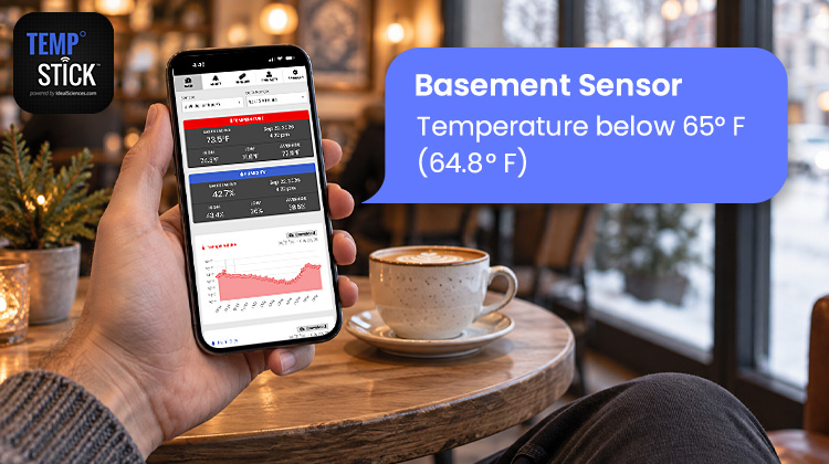 Get instant temperature and humidity alerts when away from your home