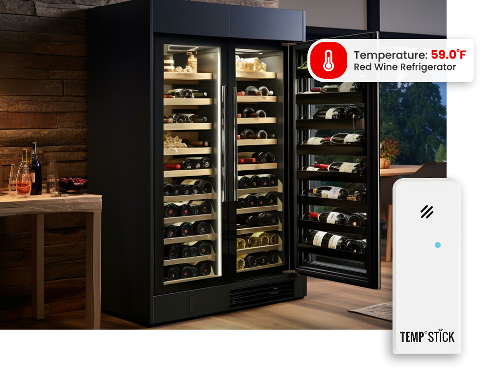 Wine discount cooler temps