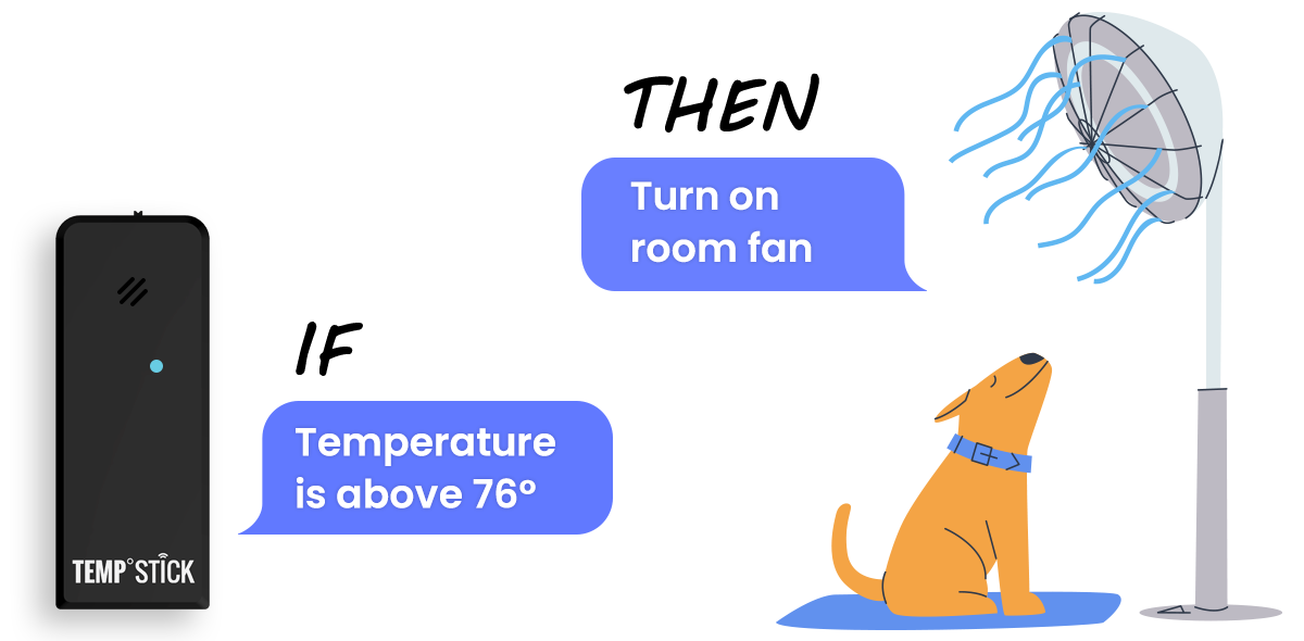 Temp Stick can control other devices with IFTTT