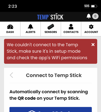 Troubleshooting – Temp Stick