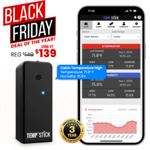Black Friday Sale - Temp Stick - WiFi Temperature and Humidity Monitor - Black