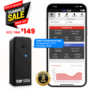 End of Summer Sale - Temp Stick - WiFi Temperature and Humidity Monitor - Black