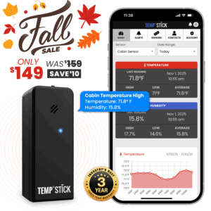 Fall Sale - Temp Stick - WiFi Temperature and Humidity Monitor - Black