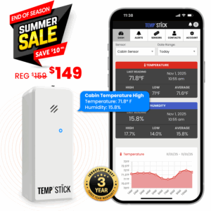 End of Summer Sale - Temp Stick - WiFi Temperature and Humidity Monitor - White