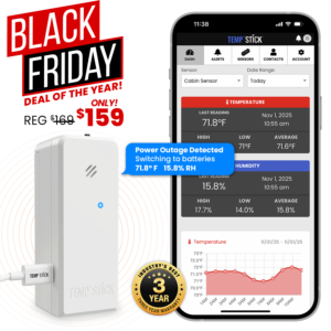 Black Friday Sale - Temp Stick +Power - WiFi Temperature and Humidity Monitor - White