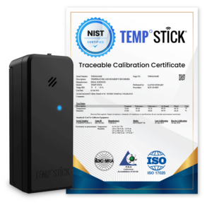 Temp Stick with NIST Certificate - ISO 17025 Accredited - Black