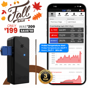Fall Sale - Temp Stick PRO with Temperature Probe - Black