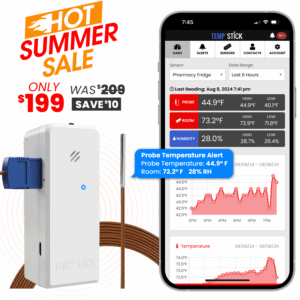 Summer Sale - Temp Stick PRO with Temperature Probe - White