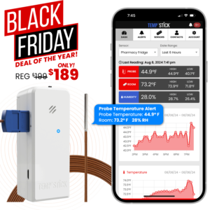 Black Friday Sale - Temp Stick PRO with Temperature Probe - White
