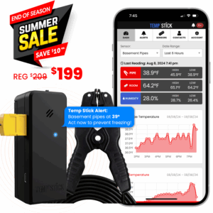 End of Summer Sale - Temp Stick PRO with Pipe Clamp - Black