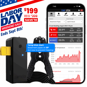 Labor Day Sale - Temp Stick PRO with Pipe Clamp - Black
