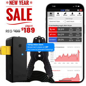 New Year Sale - Temp Stick PRO with Pipe Clamp - Black