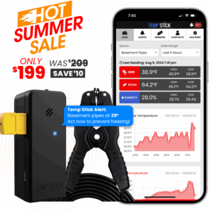 Summer Sale - Temp Stick PRO with Pipe Clamp - Black