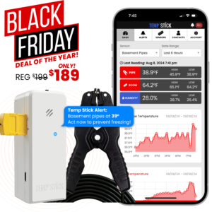 Black Friday Sale - Temp Stick PRO with Pipe Clamp - White