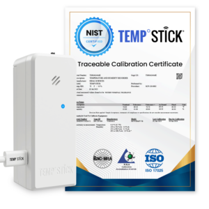 Temp Stick +Power with NIST Certificate - ISO 17025 Accredited - White
