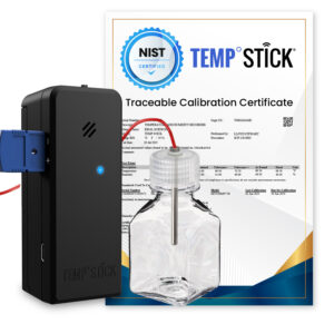 Temp Stick PRO + Buffer Bottle with NIST Certification - Black
